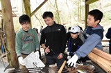 野外炊飯のようす2