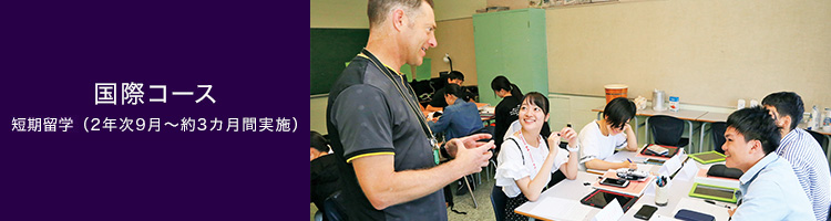 国際コース短期留学（2年次9月～約3カ月間実施）